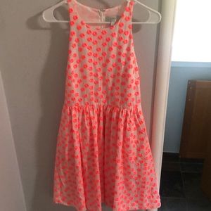 JCREW pink and white knee length floral dress